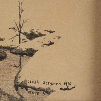 Oskar Bergman, Archipelago landscape in winter.