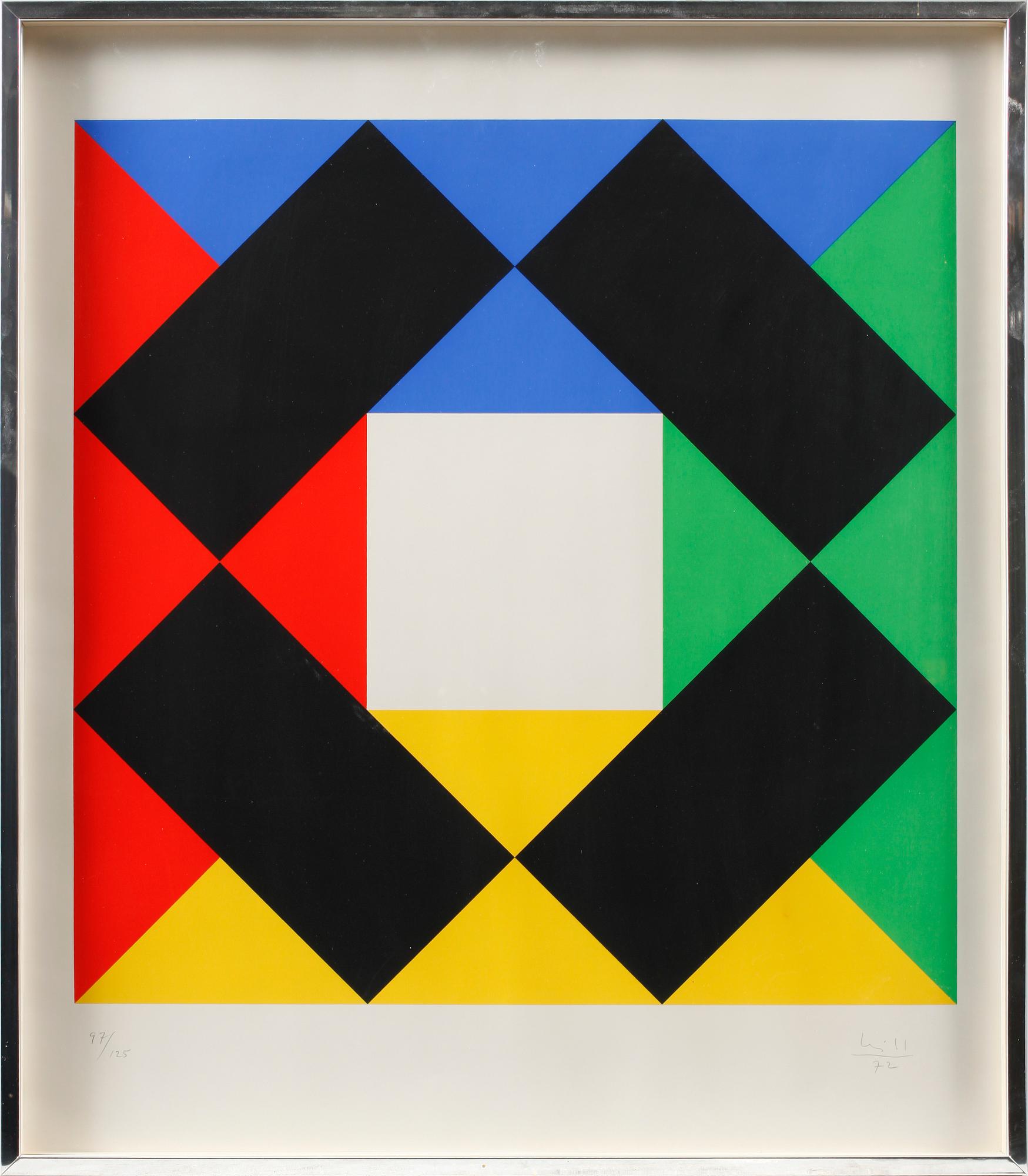 MAX BILL, färgserigrafi, signerad, daterad -72 samt numrerad 97/125.