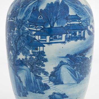 Two Chinese porcelain vases and a teapot, first half of the 20th century.