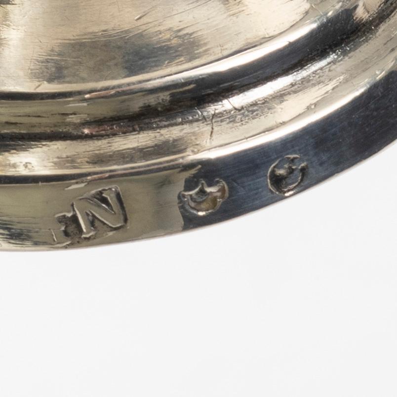 Three silver beakers, a vase and a cup, Sweden and Denmark, 19th-20th century.