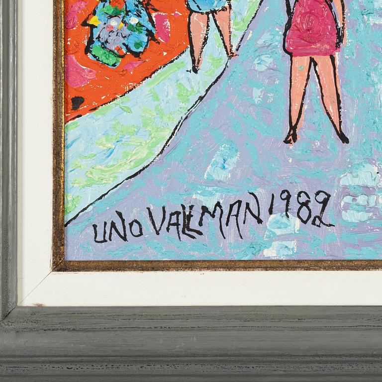 Uno Vallman, olja på duk, signerad och daterad 1982.