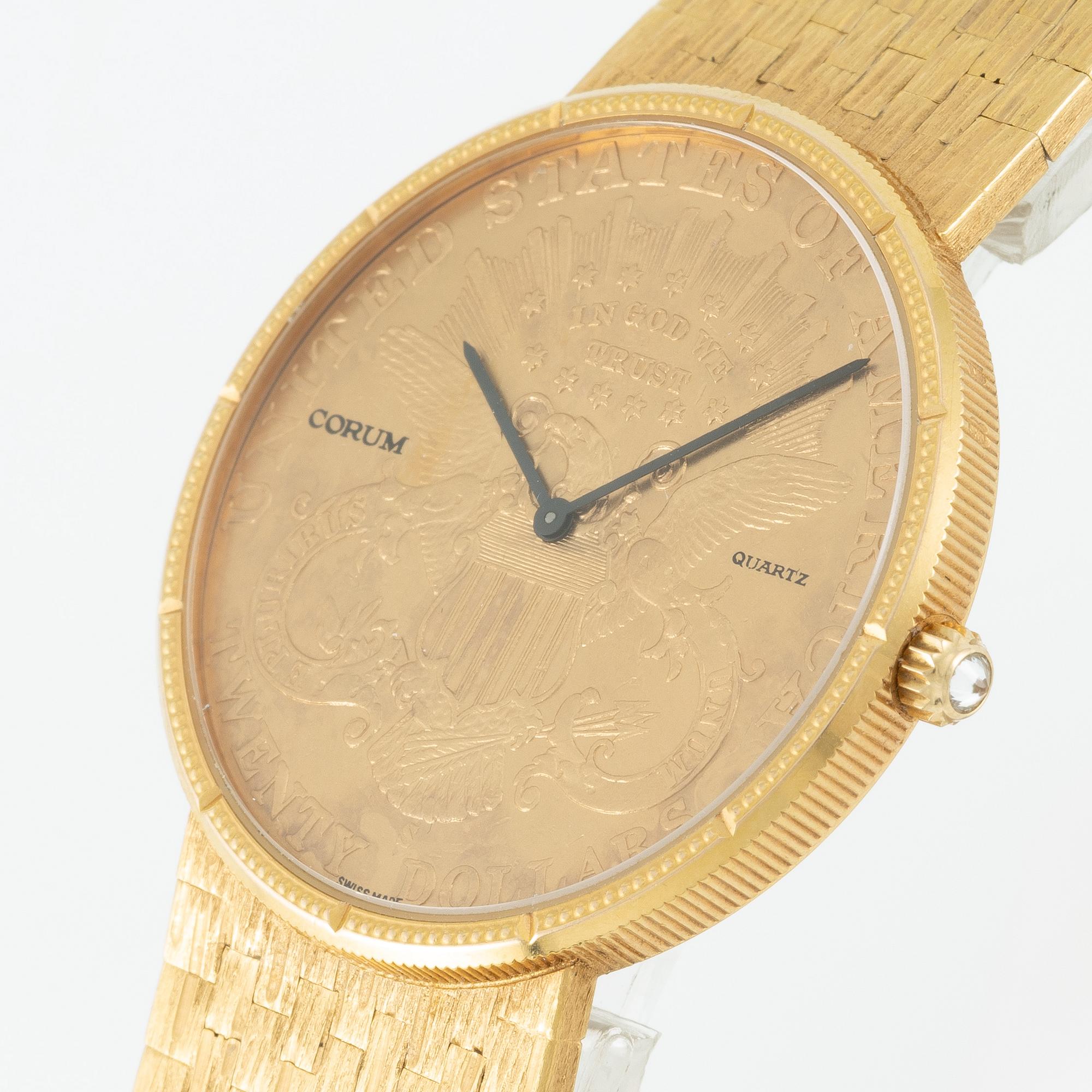Corum, Coin Watch, "Twenty Dollars 1907", ca 1980.
