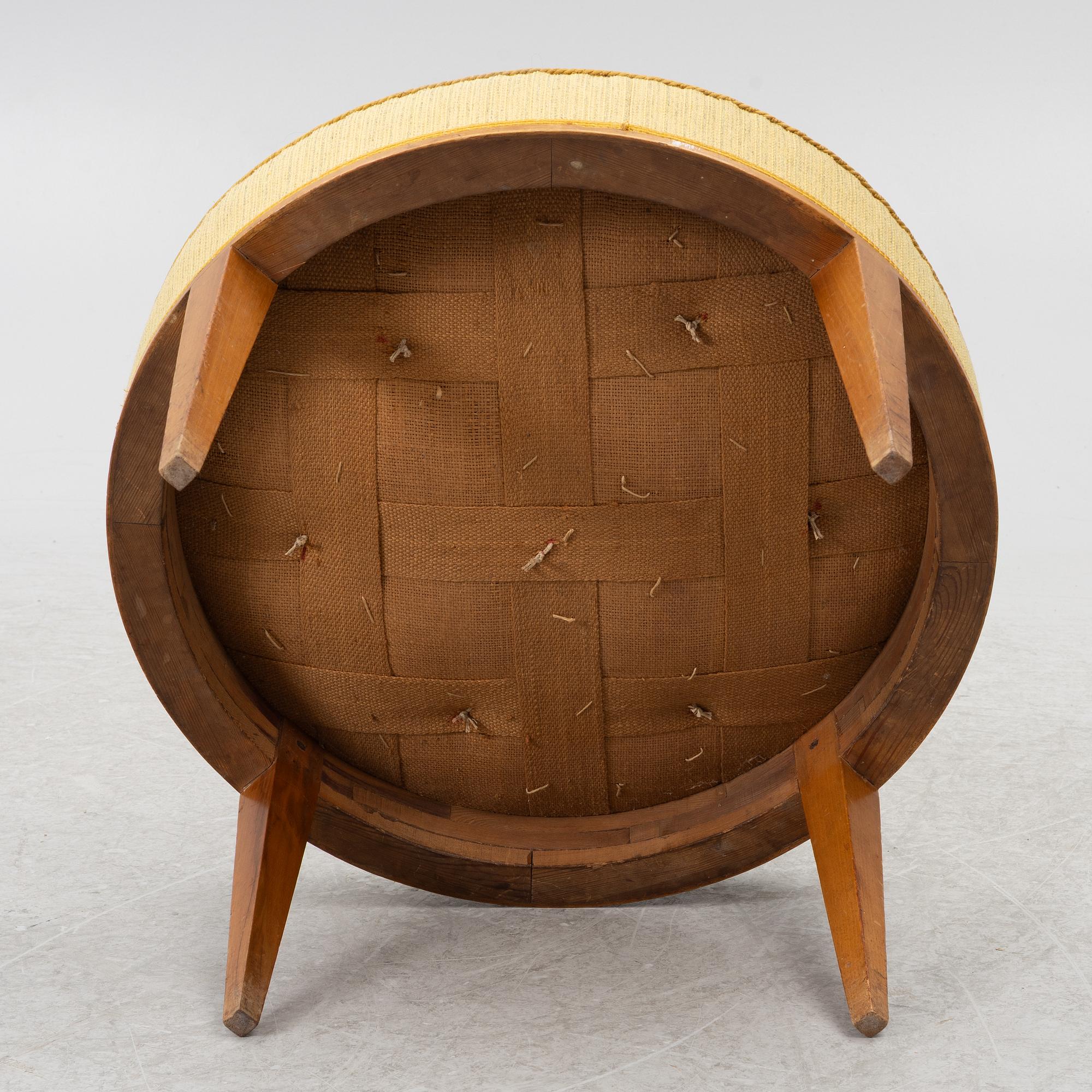 Josef Frank, a model 647 ottoman, Firma Svenskt Tenn, before 1985.
