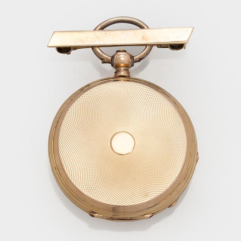 Pocket watch/pendant watch, hunter, 33.5 mm.