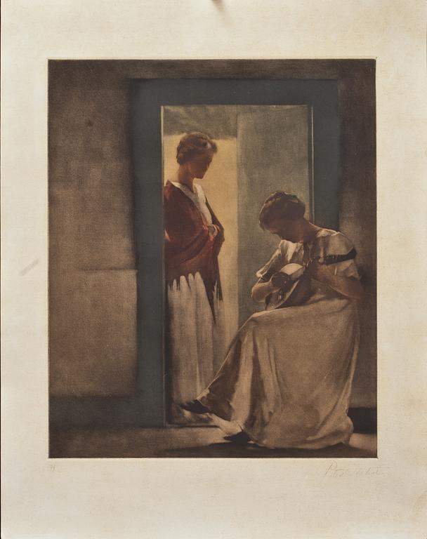 PETER ILSTED, mezzotint, signerad.