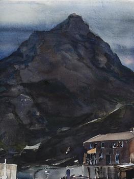 Lars Lerin, "Lofoten - morning".