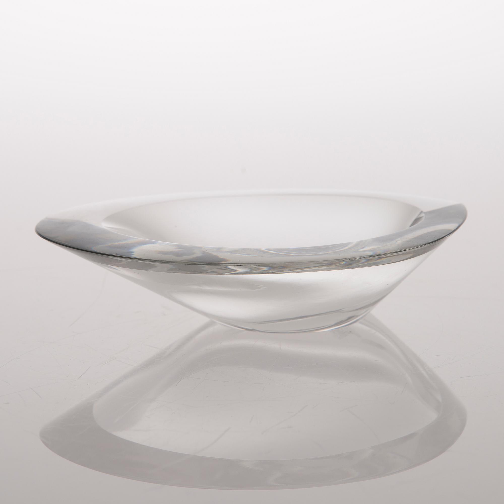 TAPIO WIRKKALA, taidelasi, malja, signeerattu Tapio Wirkkala, Iittala-56.