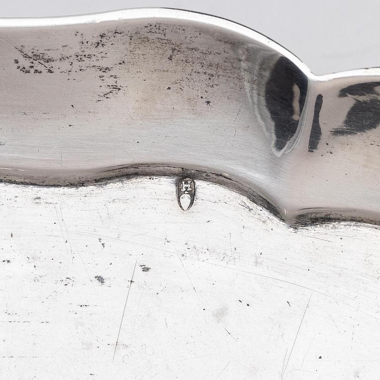 An 18th century silver tazza, mark of Johann Martin I Satzger, Augsburg 1747-1749.
