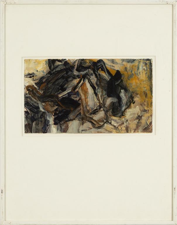 Jukka Mäkelä, olja på papper, signerad och daterad -87.