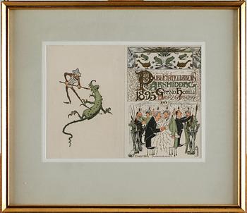 ALBERT ENGSTRÖM, grafiska blad, 7 st, 1895-1901.