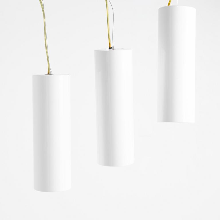 Three 'Kap Suspension white' pendent lamps, Flos Architectural, Italy.