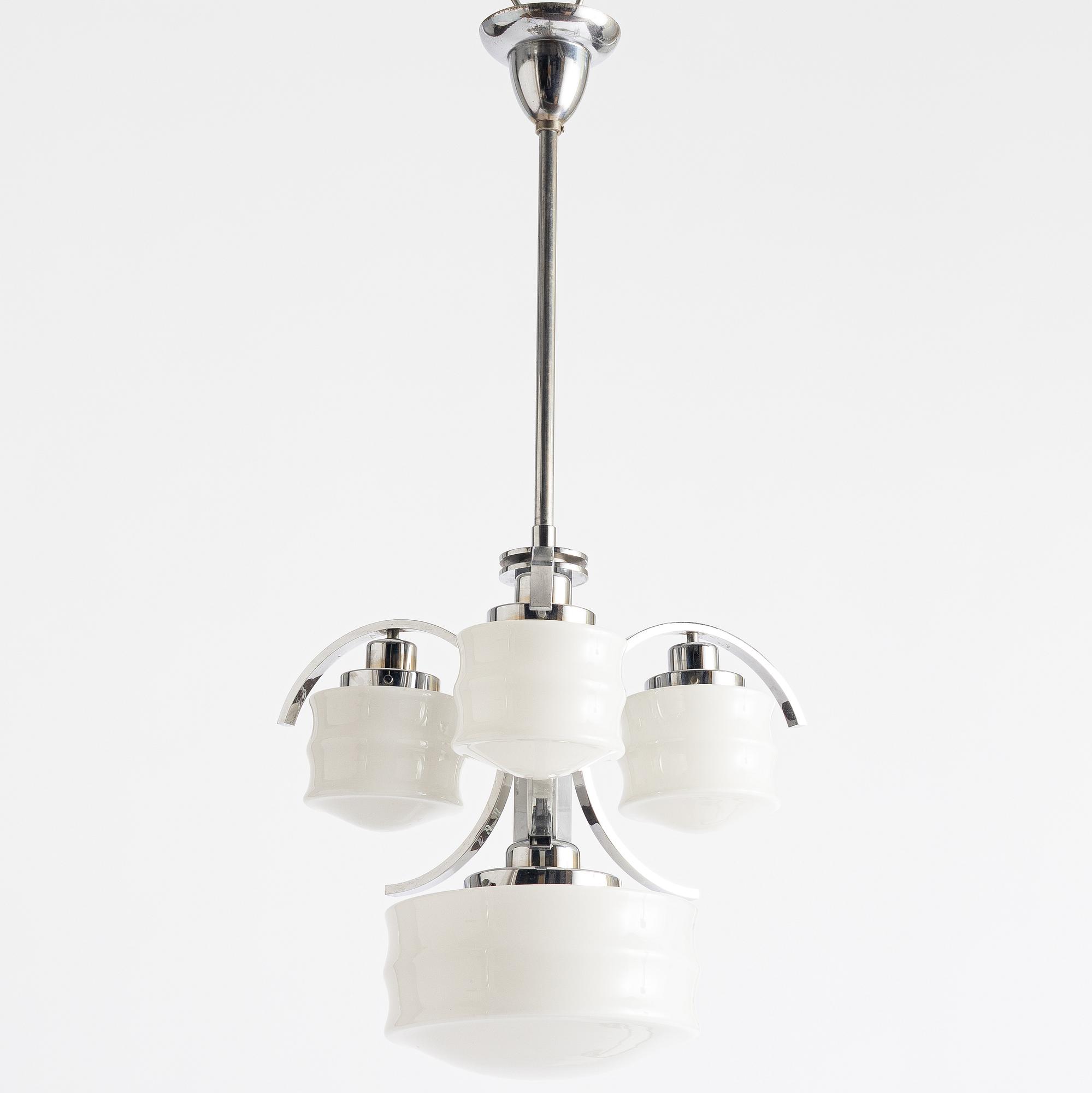 A ceiling lamp, Central Europe, mid-20th Century.