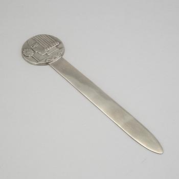 SYLVIA STAVE, brevkniv, tenn, art deco, för CG Hallberg, 1930-tal.