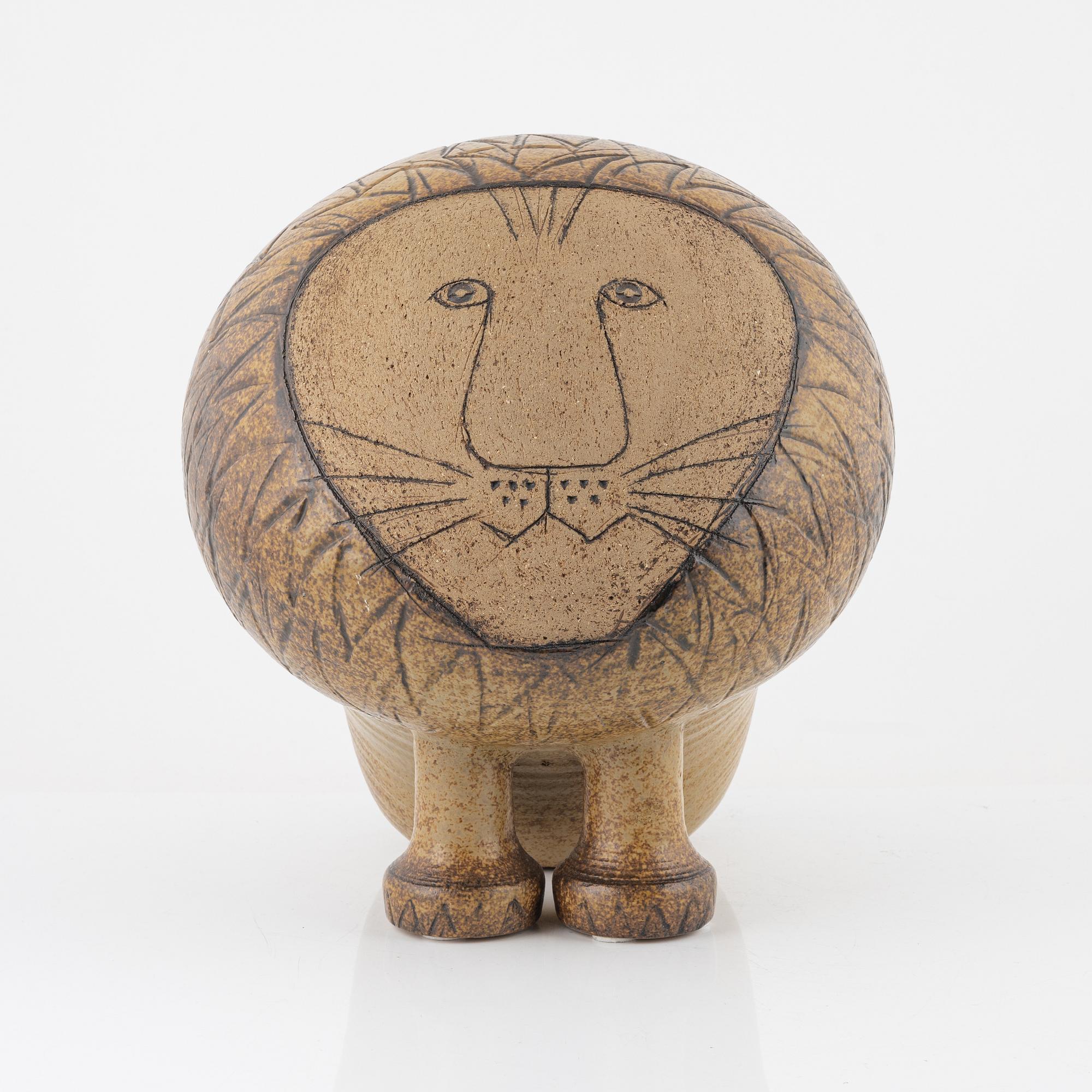 Lisa Larson, skulptur, stengods, "Lejon Maxi", Gustavsberg.