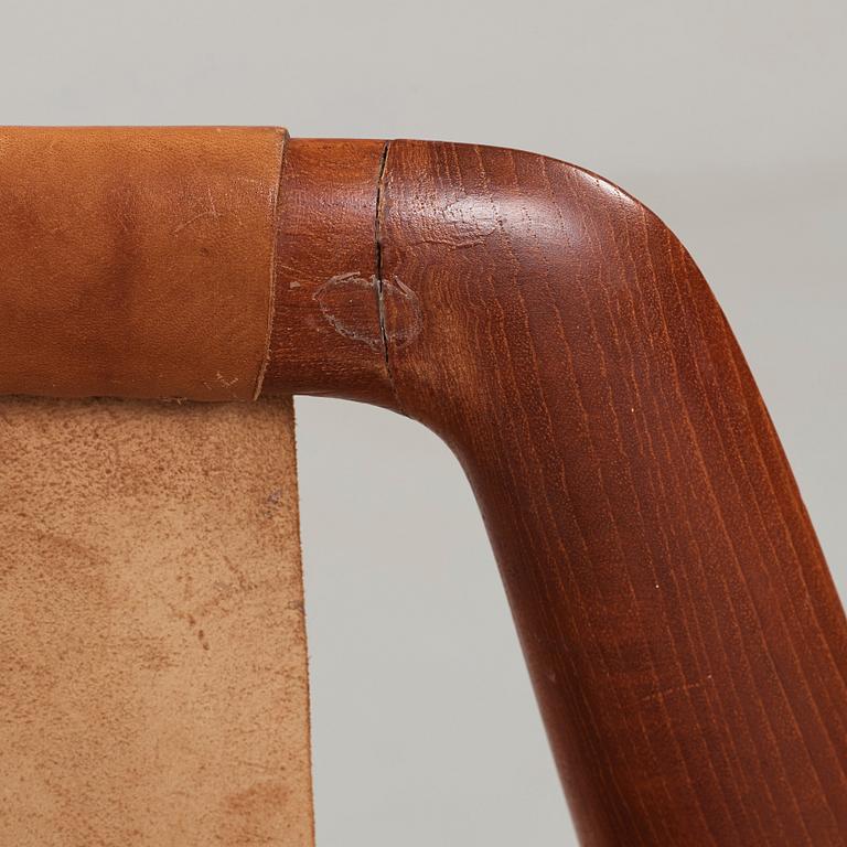 Adolf Relling & Sigurd Resell, a pair of teak and leather "56/2 Bambi-series" armchairs, Norway 1950-60's.