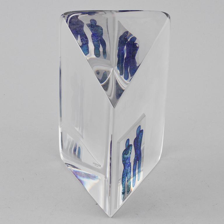 SKULPTUR, glas, Bertil Vallien, Kosta Boda, sent 1900-tal.