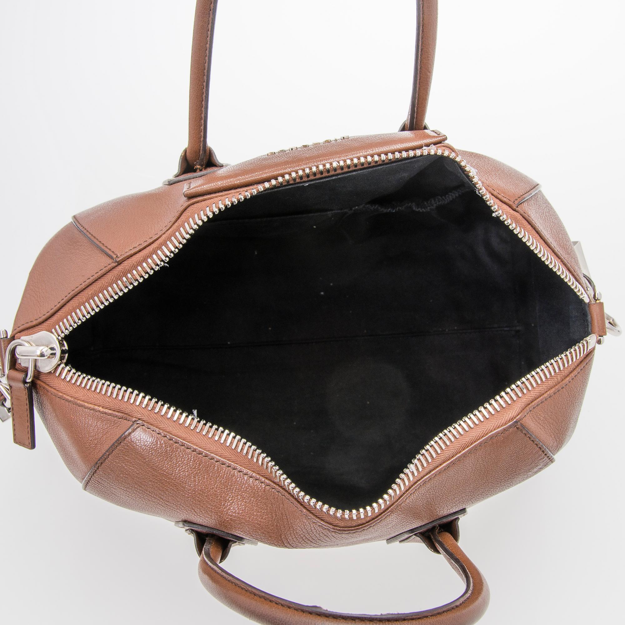 Givenchy Brown Leather Medium Antigona Bag.