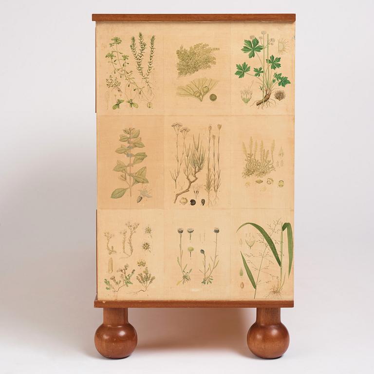 Josef Frank, a "Flora" chest of drawers, Firma Svenskt Tenn, Sweden ca. 1940.