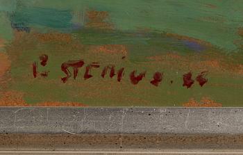 Per Stenius, oil on board, signed and dated -86.