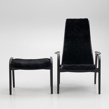 Yngve Ekström, a 'Lamino' easy chair with footstool, Swedese, 2018.