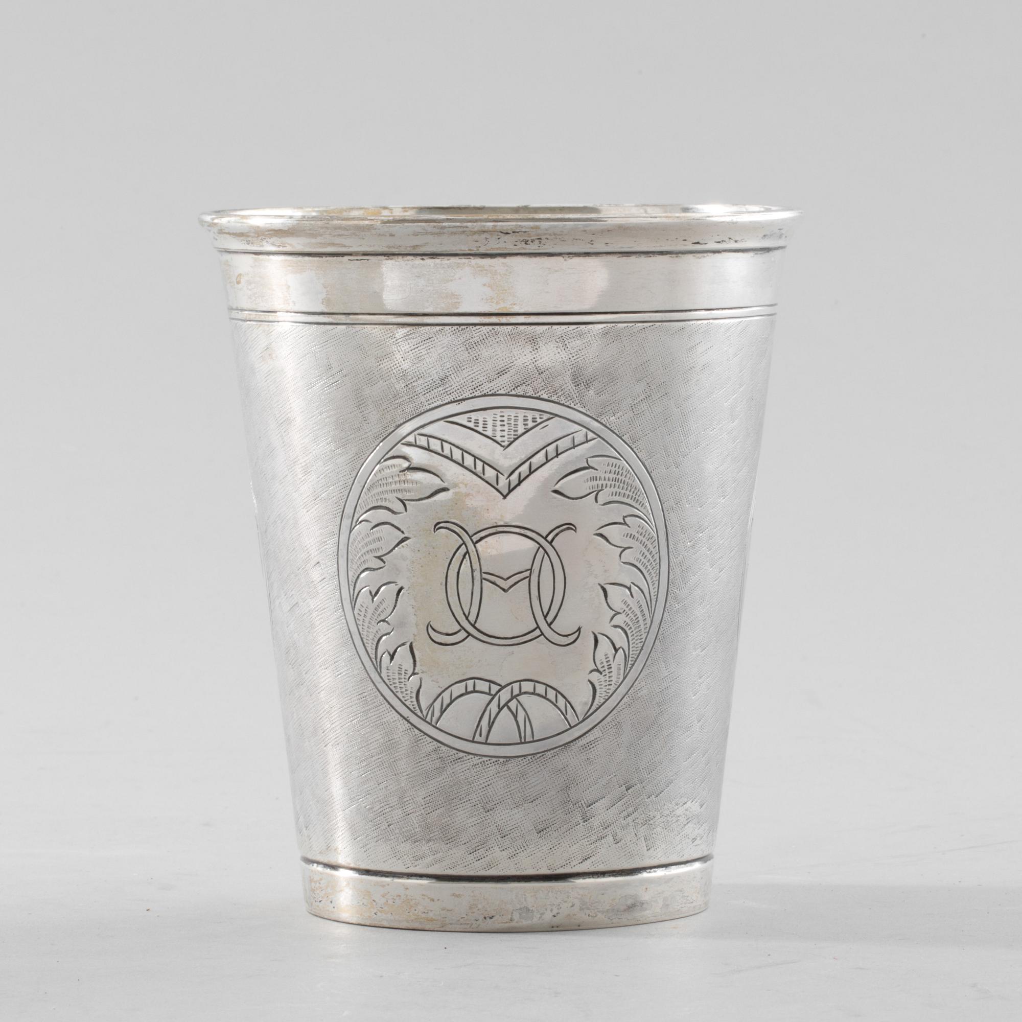 BÄGARE, silver, W.A. Bolin, Stockholm, 1959, vikt ca 230g.