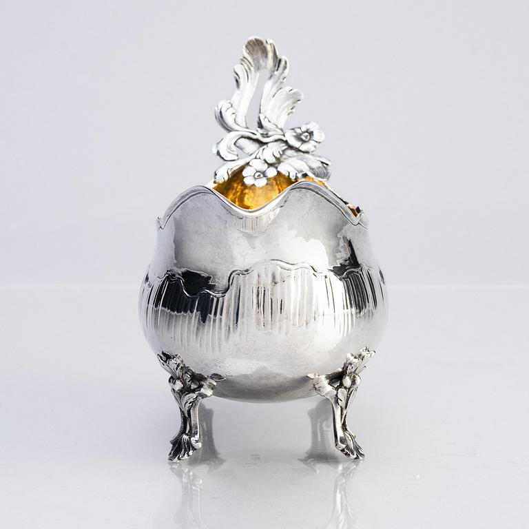 A Swedish 18th century parcel-gilt cream-jug, mark of Pehr Zethelius, Stockholm 1775.