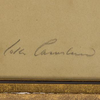 LOTTE LASERSTEIN, olja på papper, signerad Lotte Laserstein med blyerts.