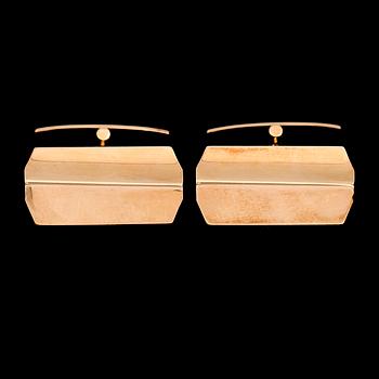 MANSCHETTKNAPPAR, 1 par, 18 k guld, Alton, 1969. Vikt ca 8 gram.