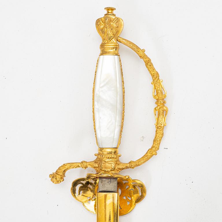 Värja, svensk, för ämbetsman. 1800-tal.