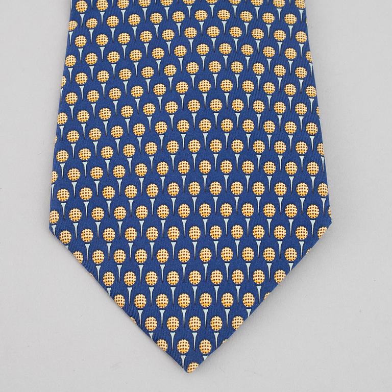 SALVATORE FERRAGAMO, three silk ties.