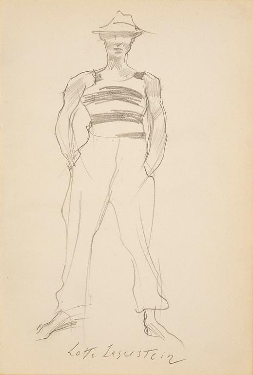 Lotte Laserstein, Young man in a hat.