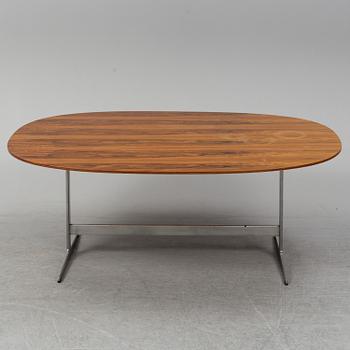 ARNE JACOBSEN, BRUNO MATHSSON & PIET HEIN, a dining table 'Super-Elliptical', Fritz Hansen, Denmark, 1960's.