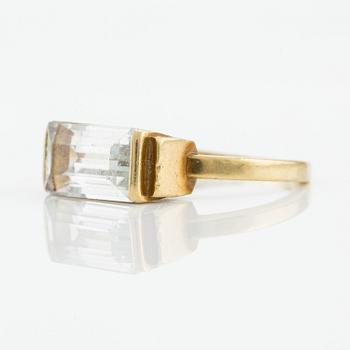 Wiwen Nilsson, ring, 18K guld med bergkristall, Lund 1941.