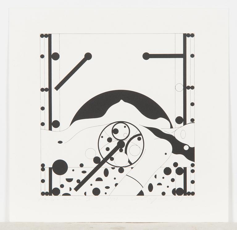 Leonhard Lapin, högtryck, 7 st, signerade och daterade 1973-1975/1996, numrerade.