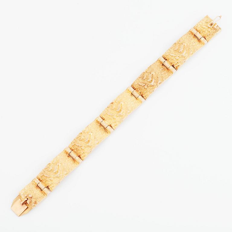 Björn Weckström, a 14K gold bracelet, for Lapponia, Finland 1969.