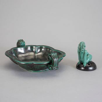 BLOMSTERUPPSATS, 2 delar, Upsala Ekeby, 1940-tal.