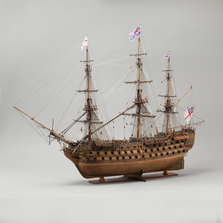 A 20th century miniature ship.