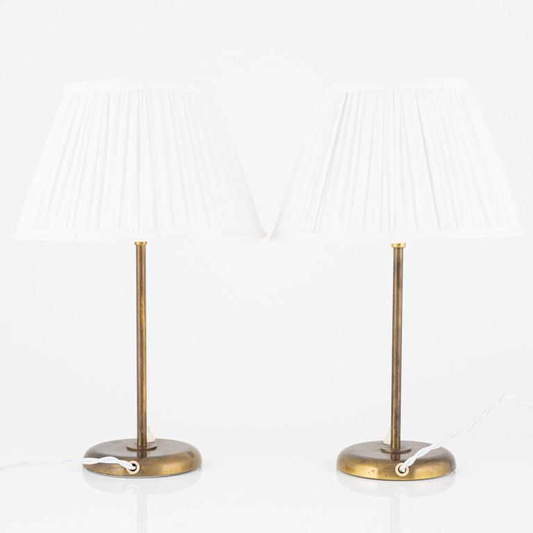 Harald Notini, a pair of table lamps, model "15436", Arvid Böhlmarks Lampfabrik, 1950s.