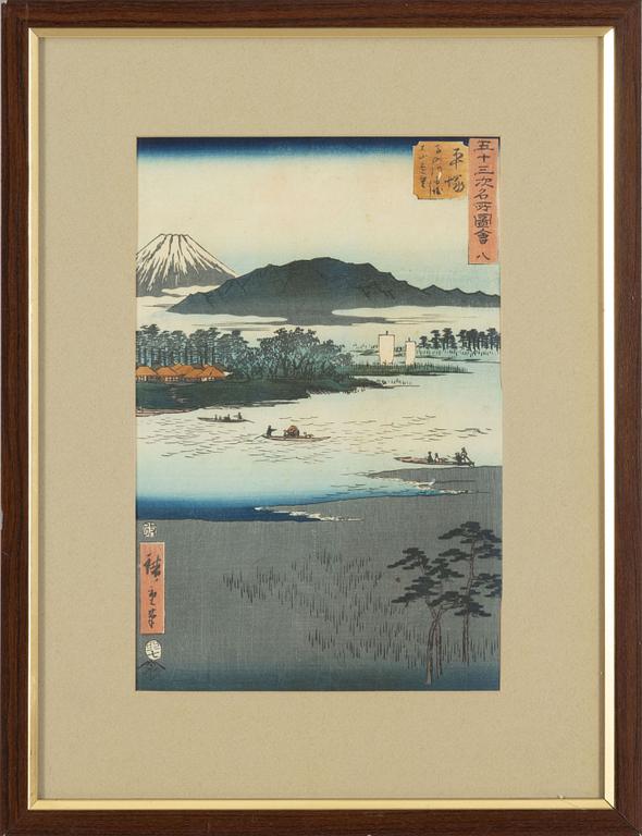 Ando Hiroshige, after, woodblock print in colours, first part of the 20th Century.