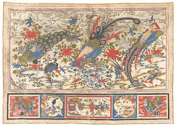 990. A Chinese painting/tapestry, late Qing dynasty.