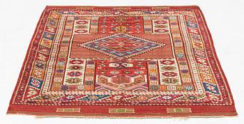 An antique Kozak Bergama, western Anatolia, c. 115 x 96 cm.