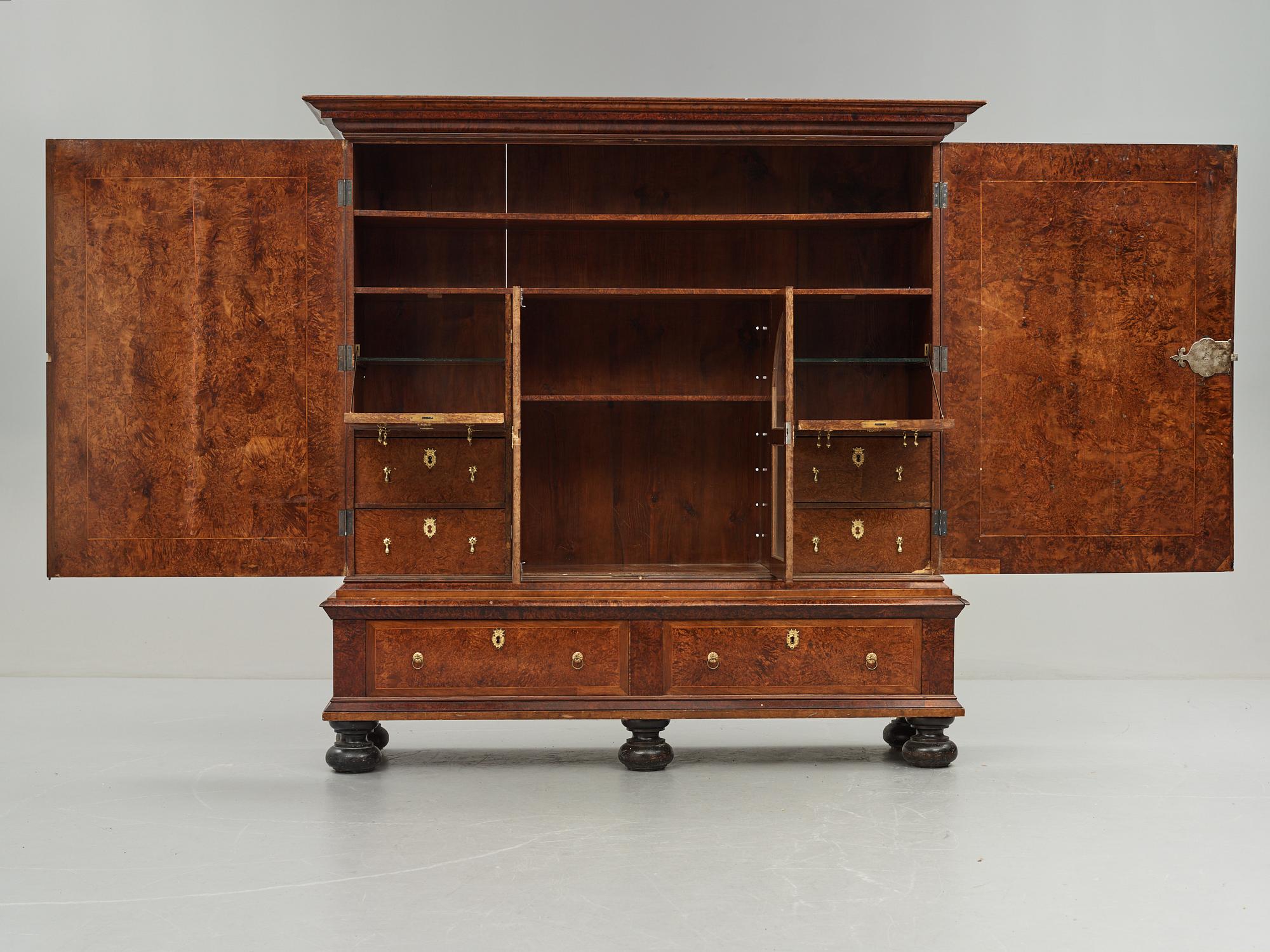 A Swedish late baroque cabinet, first half of the 18th century.