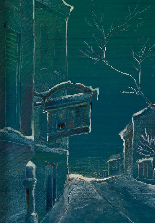 Gösta Adrian-Nilsson, Street view at night.