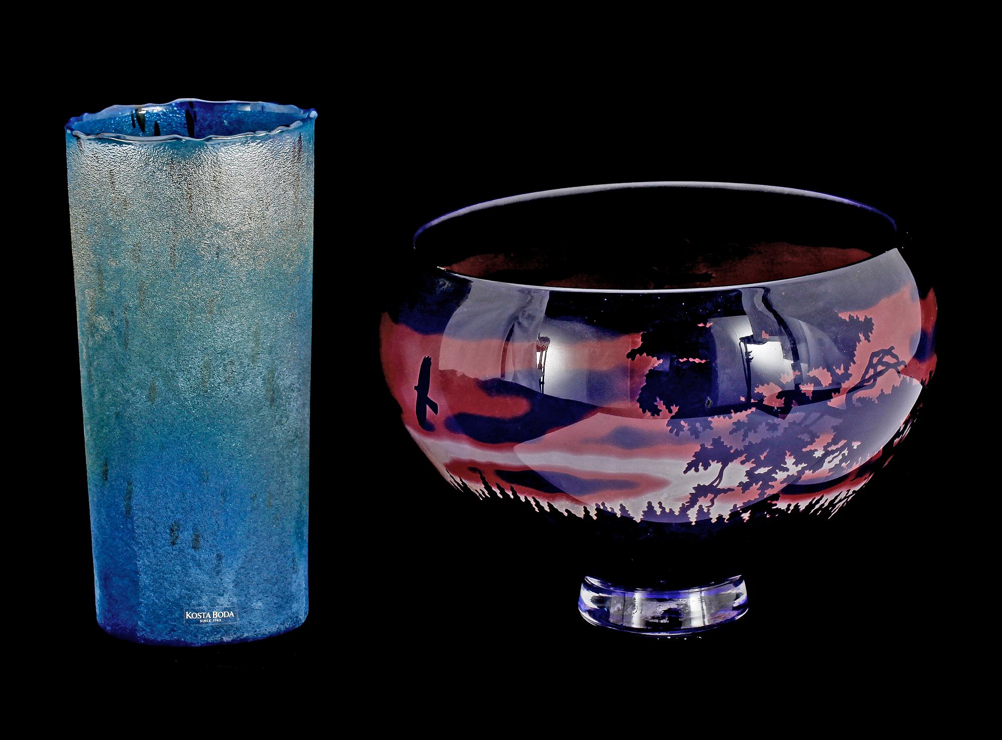VAS SAMT SKÅL, glas, sign bl.a. Vallien.