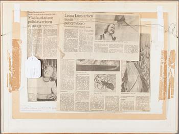 LEENA LUOSTARINEN, akvarell, signerad L L. och daterad Santorini heinäkuu -76.