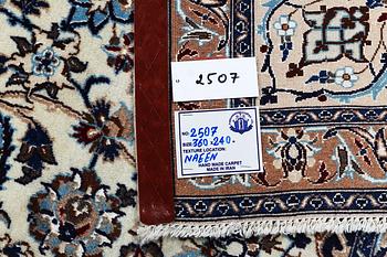 A carpet, Nain, so called 9 laa, part silk, ca 360 x 240 cm.