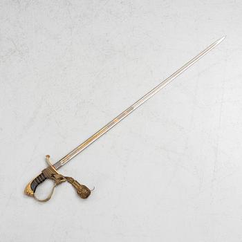 Sabre, Swedish, m/1899 for infantry officer, with scabbard.