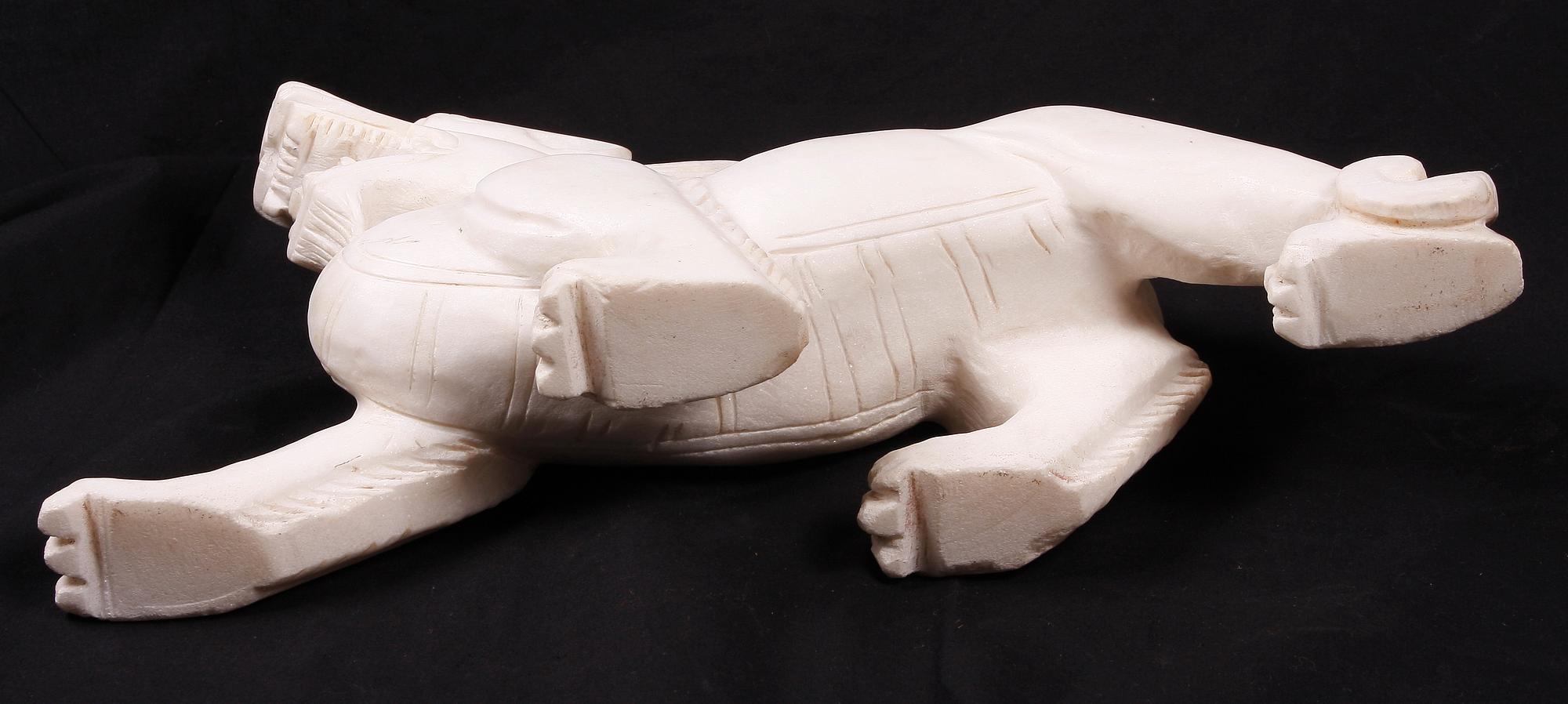 SKULPTUR, alabaster. Kina 1900-tal.