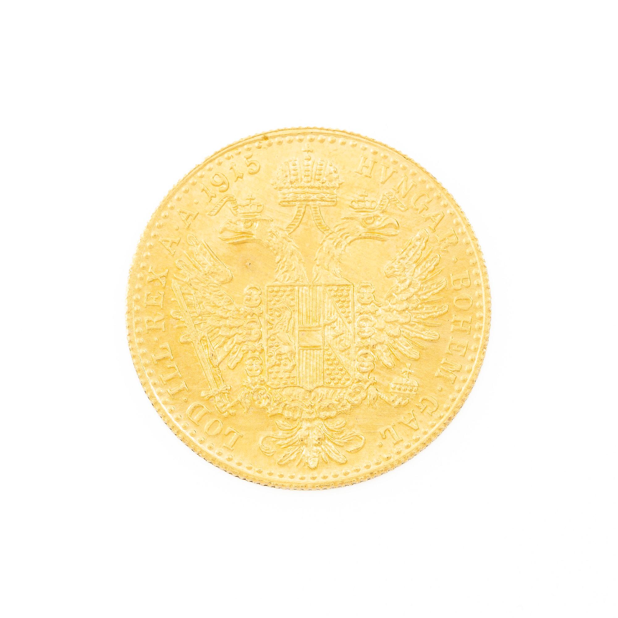 Guldmynt, Österrike-Ungern, 1 Ducat, 1915.