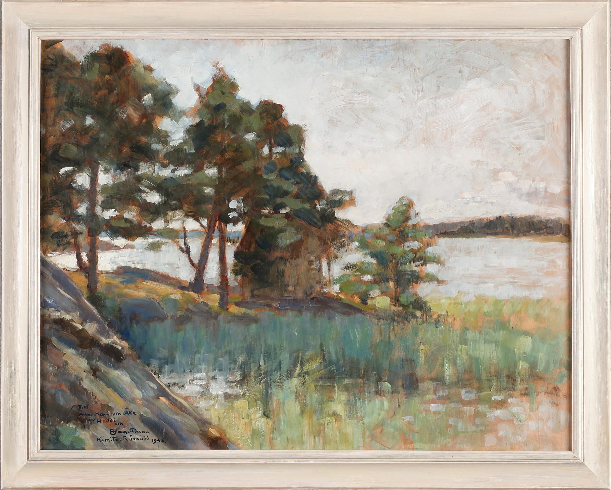 AXEL HAARTMAN, olja på pannå, signerad och daterad 1946.